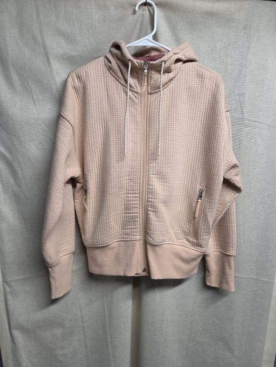 Old Navy Tops - Old Navy Women's Light Pink Waffle Zip Hoodie